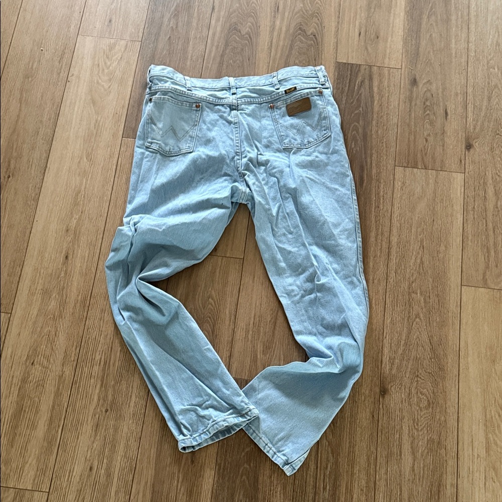 Vintage Wrangler Cowboy Cut Men's Light Blue Bootcut Jeans